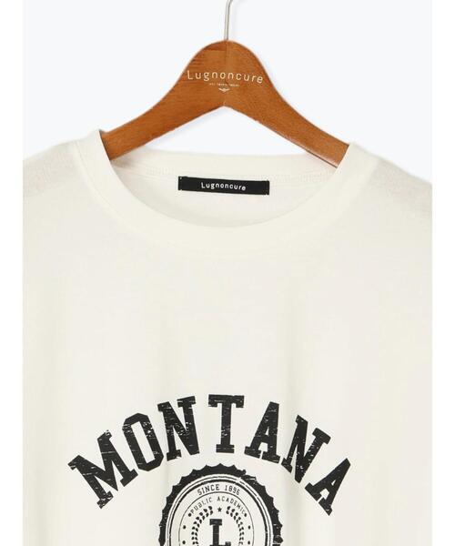 Lugnoncure（ルノンキュール）の「【接触冷感】カレッジ風プリントBIGTシャツ（Tシャツ/カットソー・レディース・ブラウン/オフホワイト/ブラック・F）」の14枚目の写真