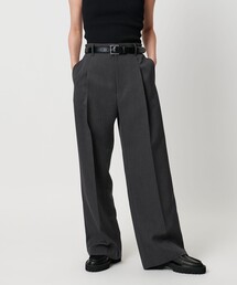 新品未使用　ユナイテッドアローズ　麻50%夏物スラックスパンツ UNITED ARROWS スラックス パンツ 2タック ワイドパンツ