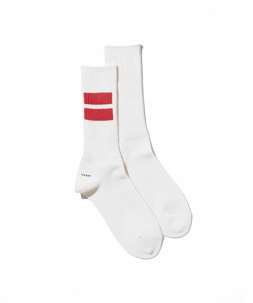 YUQRI（ユクリ）の「【YUQRI】Paint Line（ソックス/靴下・メンズ・ブラック/ホワイト系その他3/ホワイト/ホワイト系その他2・L/M/S）」の3枚目の写真