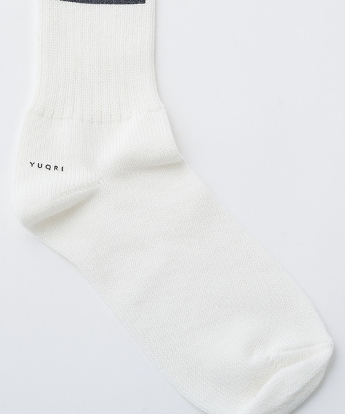 YUQRI（ユクリ）の「【YUQRI】Paint Line（ソックス/靴下・メンズ・ブラック/ホワイト系その他3/ホワイト/ホワイト系その他2・L/M/S）」の10枚目の写真