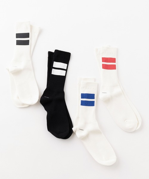 YUQRI（ユクリ）の「【YUQRI】Paint Line（ソックス/靴下・メンズ・ブラック/ホワイト系その他3/ホワイト/ホワイト系その他2・L/M/S）」の13枚目の写真