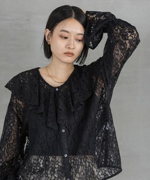 ブラックレーストップス付きオールインワン　apart by lowrys A part by｜アパートバイのトップス（レース）通販 - ZOZOTOWN