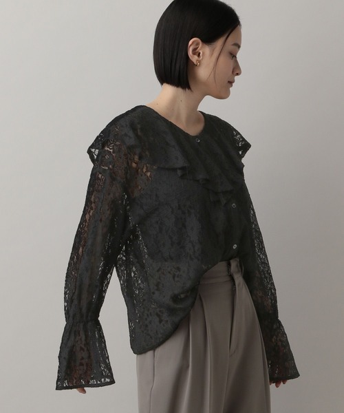 A part by（アパートバイ）の「ラッフルブラウス（シャツ/ブラウス・レディース・オフホワイト/ブラック系その他2/アイボリー/ライトイエロー・FREE）」の16枚目の写真