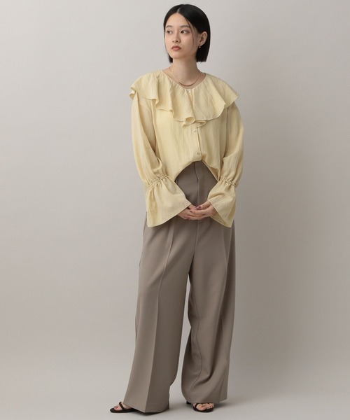 A part by（アパートバイ）の「ラッフルブラウス（シャツ/ブラウス・レディース・オフホワイト/ブラック系その他2/アイボリー/ライトイエロー・FREE）」の9枚目の写真