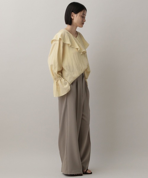 A part by（アパートバイ）の「ラッフルブラウス（シャツ/ブラウス・レディース・オフホワイト/ブラック系その他2/アイボリー/ライトイエロー・FREE）」の10枚目の写真