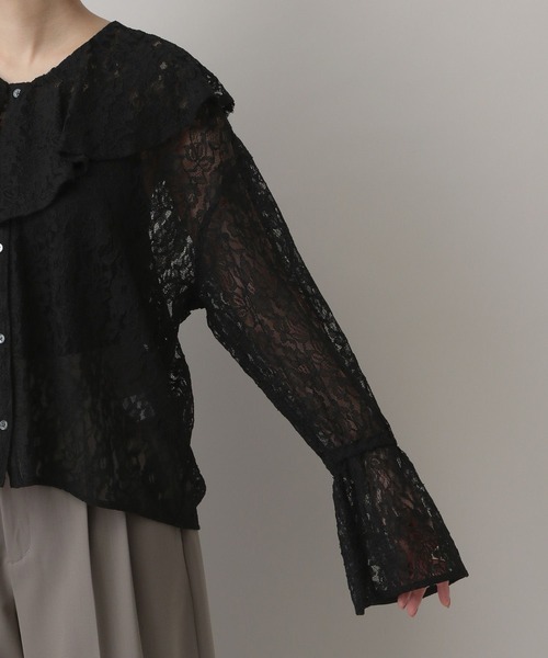 A part by（アパートバイ）の「ラッフルブラウス（シャツ/ブラウス・レディース・オフホワイト/ブラック系その他2/アイボリー/ライトイエロー・FREE）」の21枚目の写真