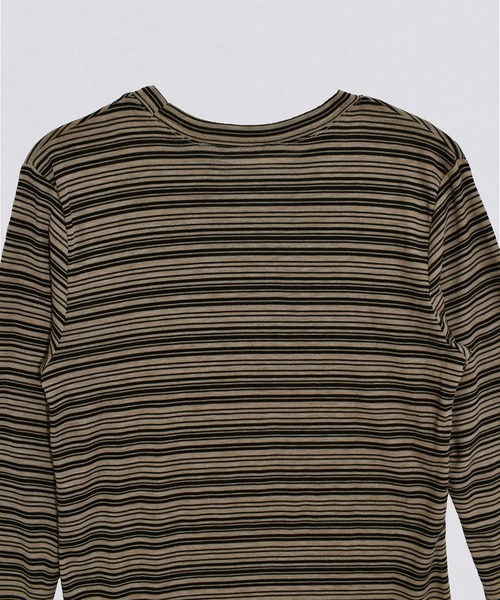 kiehtova(キエトヴァ)の「【kiehtova】SHEER BORDER TOPS/シアー ボーダー トップス KTWR41 ※(Tシャツ/カットソー・レディース・ブラック/ブラウン・FREE)」の7枚目の写真