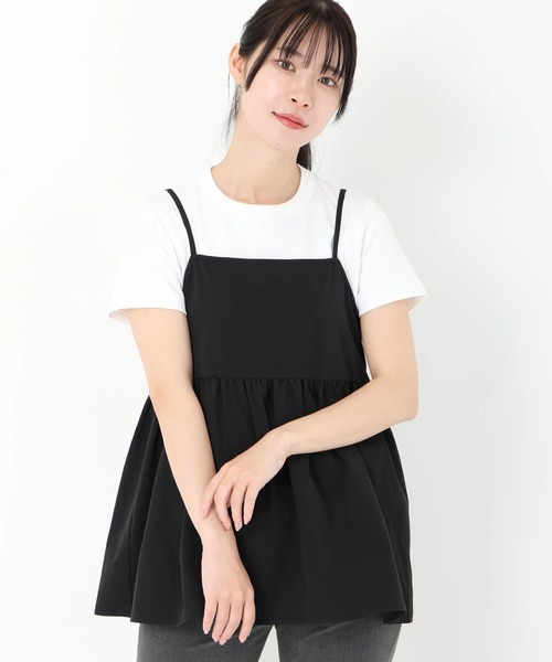 STRAWBERRY-FIELDS（ストロベリーフィールズ）の「コットンライククロス_キャミトップス（その他トップス・レディース・ブラック・2）」の2枚目の写真