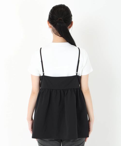 STRAWBERRY-FIELDS（ストロベリーフィールズ）の「コットンライククロス_キャミトップス（その他トップス・レディース・ブラック・2）」の4枚目の写真