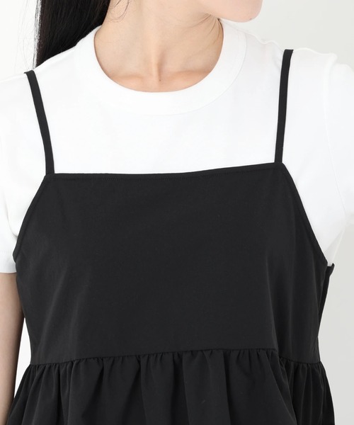 STRAWBERRY-FIELDS（ストロベリーフィールズ）の「コットンライククロス_キャミトップス（その他トップス・レディース・ブラック・2）」の5枚目の写真