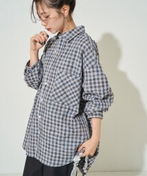 限定展開　ポコポコ チェック ビッグシルエット シャツ