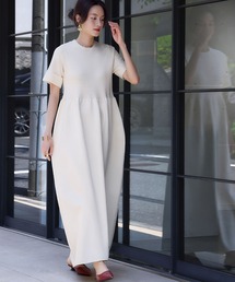 ELFRANK（エルフランク）の「半袖コクーンニットワンピース ロングワンピース（ワンピース）」