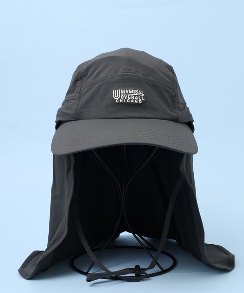UNIVERSAL OVERALL（ユニバーサルオーバーオール）の「UNIVERSAL OVERALL UVカット 撥水加工 シャダン 裏地メッシュ ２WAY ジェットキャップ 帽子 男女兼用（キャップ・メンズ・ベージュ/カーキ/ブラック/チャコール・FREE）」の3枚目の写真