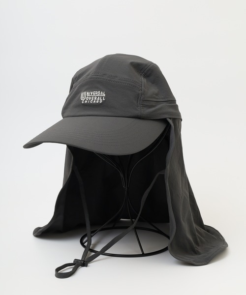 UNIVERSAL OVERALL（ユニバーサルオーバーオール）の「UNIVERSAL OVERALL UVカット 撥水加工 シャダン 裏地メッシュ ２WAY ジェットキャップ 帽子 男女兼用（キャップ・メンズ・ベージュ/カーキ/ブラック/チャコール・FREE）」の7枚目の写真