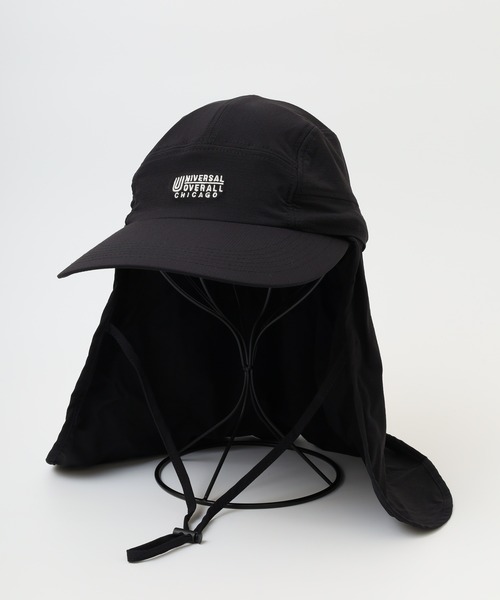 UNIVERSAL OVERALL（ユニバーサルオーバーオール）の「UNIVERSAL OVERALL UVカット 撥水加工 シャダン 裏地メッシュ ２WAY ジェットキャップ 帽子 男女兼用（キャップ・メンズ・ベージュ/カーキ/ブラック/チャコール・FREE）」の5枚目の写真