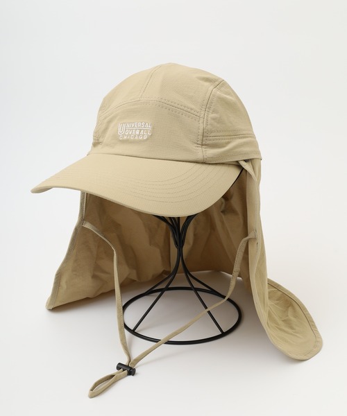 UNIVERSAL OVERALL（ユニバーサルオーバーオール）の「UNIVERSAL OVERALL UVカット 撥水加工 シャダン 裏地メッシュ ２WAY ジェットキャップ 帽子 男女兼用（キャップ・メンズ・ベージュ/カーキ/ブラック/チャコール・FREE）」の11枚目の写真