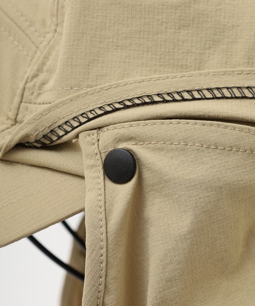 UNIVERSAL OVERALL（ユニバーサルオーバーオール）の「UNIVERSAL OVERALL UVカット 撥水加工 シャダン 裏地メッシュ ２WAY ジェットキャップ 帽子 男女兼用（キャップ・メンズ・ベージュ/カーキ/ブラック/チャコール・FREE）」の14枚目の写真