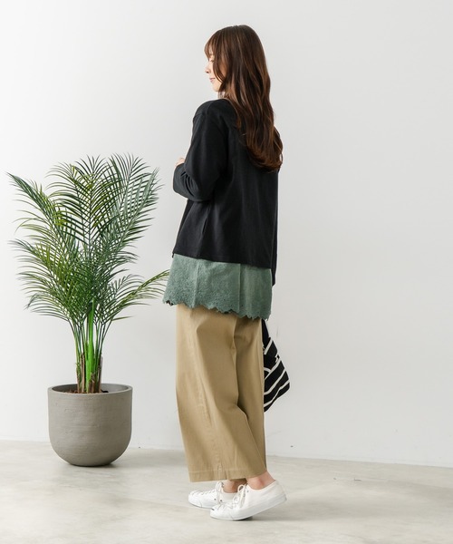 fort point(フォーポイント)の「【C-FORT POINT/フォートポイント】バスク天竺 クルーネック カーディガン(カーディガン/ボレロ・レディース・ブラック/レッド/ブルー/アイボリー/スミクロ・FREE)」の13枚目の写真