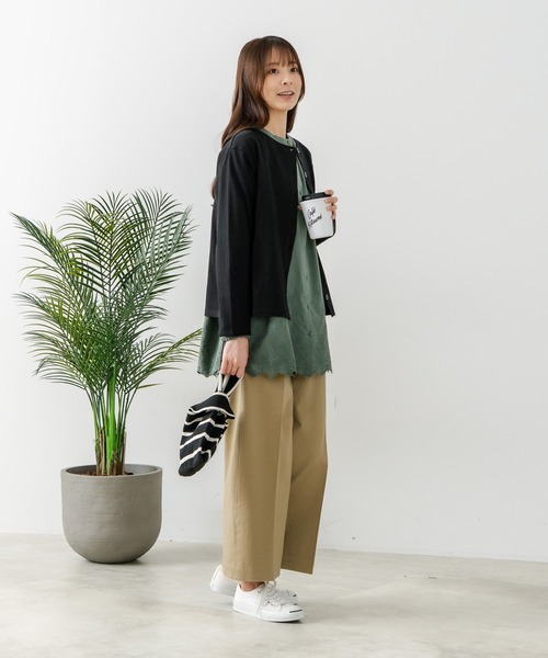 fort point(フォーポイント)の「【C-FORT POINT/フォートポイント】バスク天竺 クルーネック カーディガン(カーディガン/ボレロ・レディース・ブラック/レッド/ブルー/アイボリー/スミクロ・FREE)」の15枚目の写真