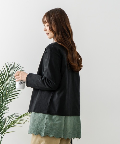 fort point(フォーポイント)の「【C-FORT POINT/フォートポイント】バスク天竺 クルーネック カーディガン(カーディガン/ボレロ・レディース・ブラック/レッド/ブルー/アイボリー/スミクロ・FREE)」の18枚目の写真