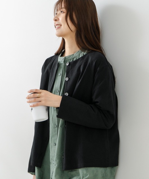 fort point(フォーポイント)の「【C-FORT POINT/フォートポイント】バスク天竺 クルーネック カーディガン(カーディガン/ボレロ・レディース・ブラック/レッド/ブルー/アイボリー/スミクロ・FREE)」の22枚目の写真