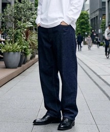 Hanes/へインズ WIDE FIT DENIM PANTS/ワイドフィット ストレート デニムパンツ/レディース メンズ