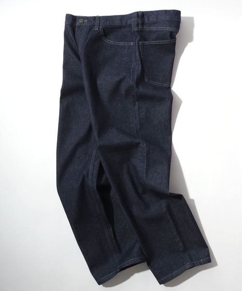 HANES（ヘインズ）の「Hanes/へインズ WIDE FIT DENIM PANTS/ワイドフィット ストレート デニムパンツ/レディース メンズ（デニムパンツ・メンズ・ライトブルー/ネイビー/ブルー・LL/L/M/S）」の5枚目の写真