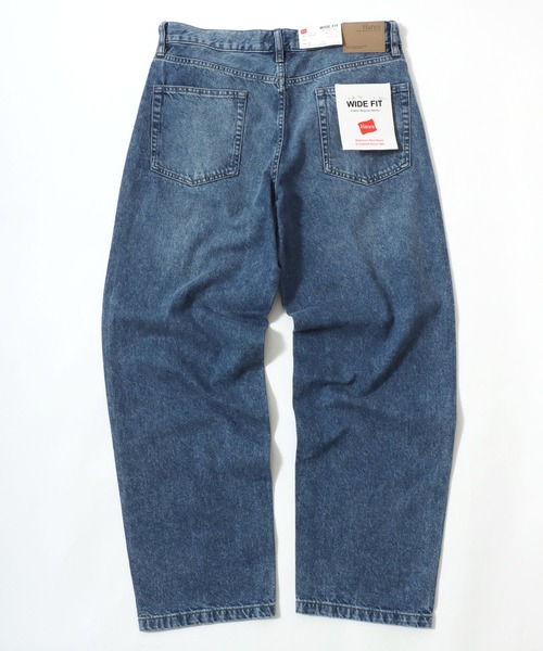 HANES（ヘインズ）の「Hanes/へインズ WIDE FIT DENIM PANTS/ワイドフィット ストレート デニムパンツ/レディース メンズ（デニムパンツ・メンズ・ライトブルー/ネイビー/ブルー・LL/L/M/S）」の8枚目の写真