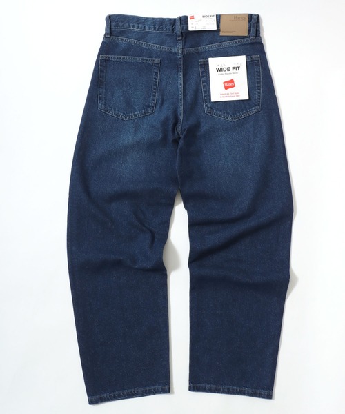 HANES（ヘインズ）の「Hanes/へインズ WIDE FIT DENIM PANTS/ワイドフィット ストレート デニムパンツ/レディース メンズ（デニムパンツ・メンズ・ライトブルー/ネイビー/ブルー・LL/L/M/S）」の12枚目の写真