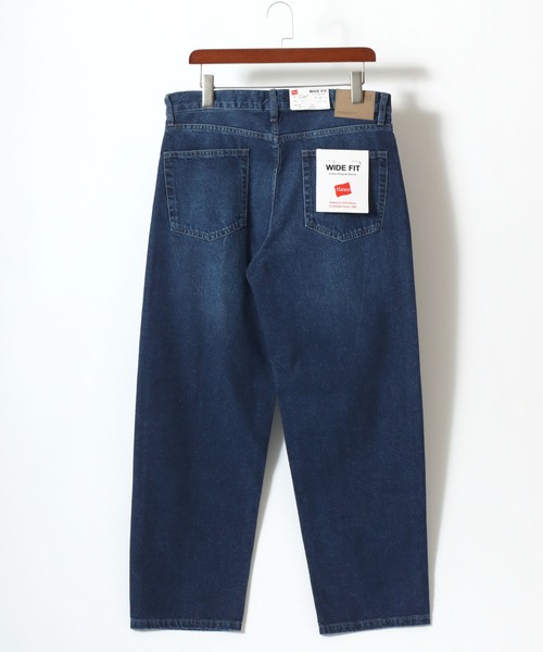 HANES（ヘインズ）の「Hanes/へインズ WIDE FIT DENIM PANTS/ワイドフィット ストレート デニムパンツ/レディース メンズ（デニムパンツ・メンズ・ライトブルー/ネイビー/ブルー・LL/L/M/S）」の21枚目の写真