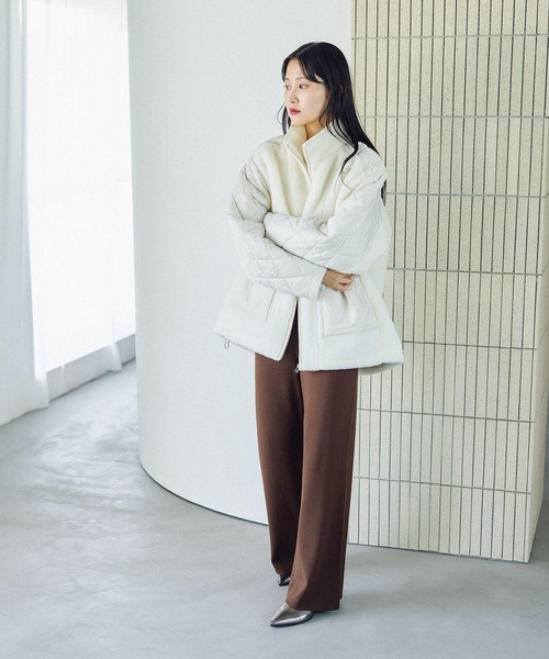 LEPSIM（レプシィム）の「スタンドボアキルトブルゾン　523889（ブルゾン・レディース・アイボリー/ブラック/カーキ・FREE）」の9枚目の写真