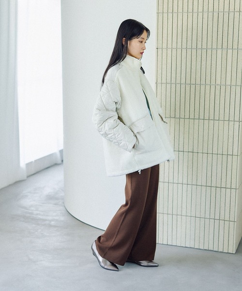 LEPSIM（レプシィム）の「スタンドボアキルトブルゾン　523889（ブルゾン・レディース・アイボリー/ブラック/カーキ・FREE）」の10枚目の写真