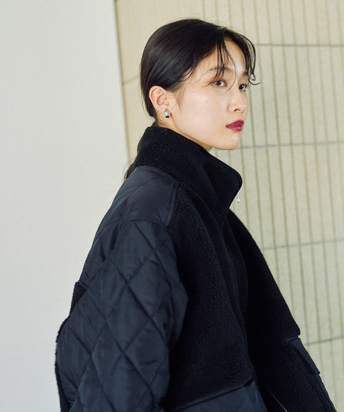 LEPSIM（レプシィム）の「スタンドボアキルトブルゾン　523889（ブルゾン・レディース・アイボリー/ブラック/カーキ・FREE）」の12枚目の写真