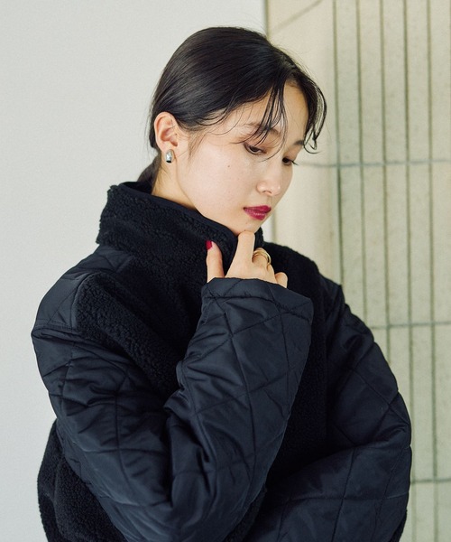 LEPSIM（レプシィム）の「スタンドボアキルトブルゾン　523889（ブルゾン・レディース・アイボリー/ブラック/カーキ・FREE）」の13枚目の写真