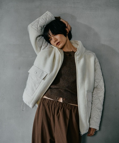 スタンドボアキルトブルゾン 523889（ブルゾン）｜LEPSIM（レプシィム