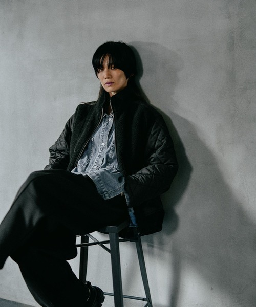 スタンドボアキルトブルゾン 523889（ブルゾン）｜LEPSIM（レプシィム