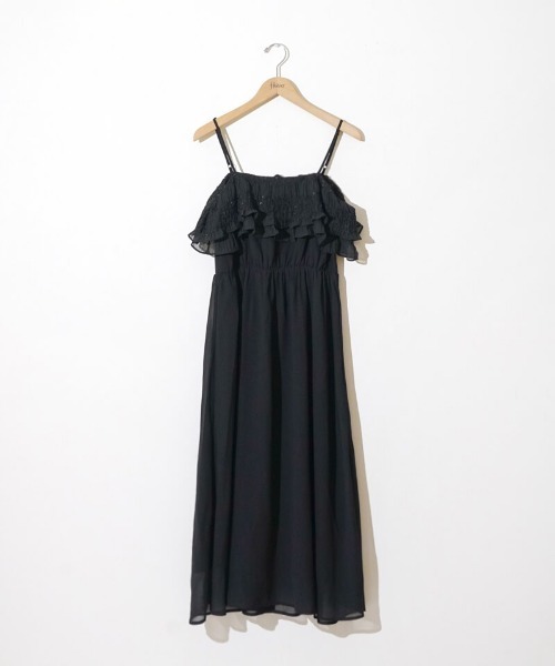 flower（フラワー）の「ペタルフリルワンピース（ワンピース・レディース・アイボリー/ブラック・FREE）」の12枚目の写真