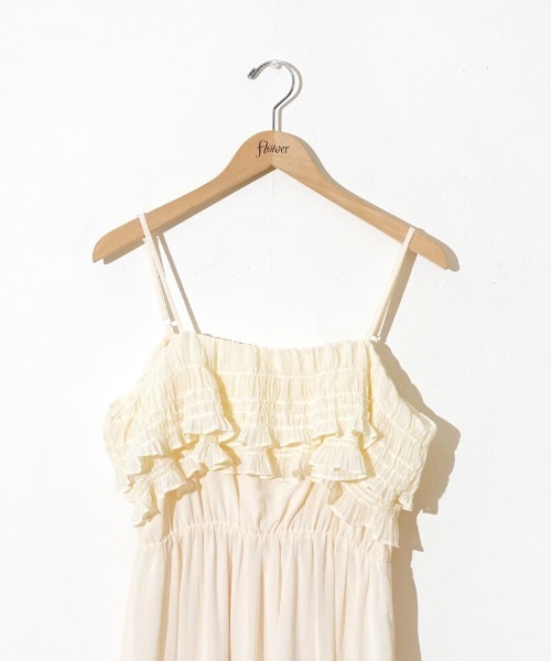 flower（フラワー）の「ペタルフリルワンピース（ワンピース・レディース・アイボリー/ブラック・FREE）」の18枚目の写真