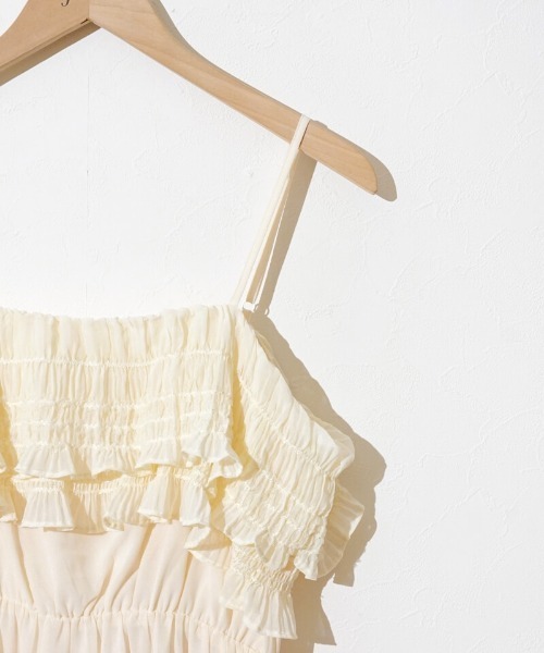 flower（フラワー）の「ペタルフリルワンピース（ワンピース・レディース・アイボリー/ブラック・FREE）」の19枚目の写真