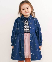 SLAP SLIP（スラップスリップ）の「刺しゅう総柄襟付きデニムワンピース(80~130cm)（ワンピース）」