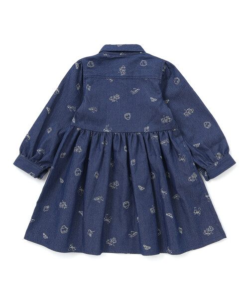 SLAP SLIP（スラップスリップ）の「刺しゅう総柄襟付きデニムワンピース(80~130cm)（ワンピース・キッズ・ブルー系その他/ブルー系その他2・80ｃｍ/100cm/110cm/90cm/120cm/130cm）」の12枚目の写真