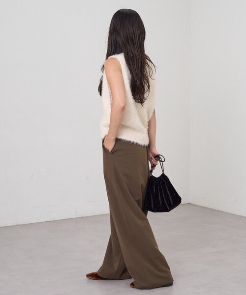 CIAOPANIC TYPY（チャオパニックティピー）の「【シーズンレスで活躍◎】ミックスフェザーヤーンクロップド丈ベスト（WEB限定）（ベスト・レディース・ライトグレー/ブラック/ブルー/イエロー/グレー/オフホワイト・ONE SIZE）」の17枚目の写真