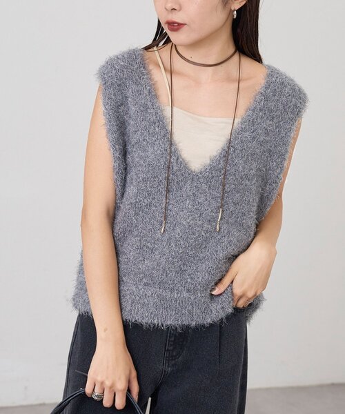 セール】【シーズンレスで活躍◎】ミックスフェザーヤーンクロップド丈 セール】【シーズンレスで活躍◎】ミックスフェザーヤーンクロップド丈