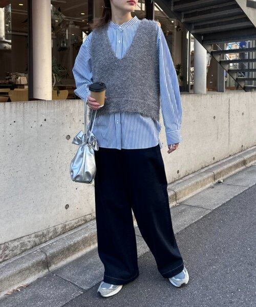 セール】【シーズンレスで活躍◎】ミックスフェザーヤーンクロップド丈