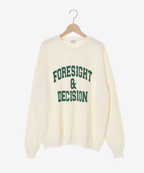 le.coeur blanc（ルクールブラン）の「ヴィンテージロゴスウェットプルオーバー（スウェット・レディース・ライトベージュ/チャコールグレー・38）」の6枚目の写真