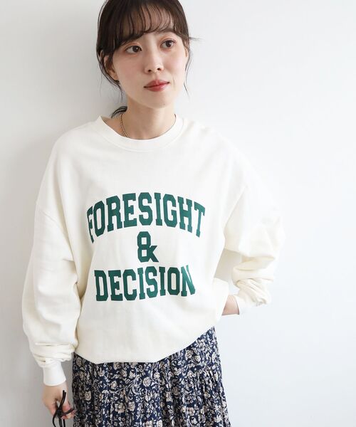 le.coeur blanc（ルクールブラン）の「ヴィンテージロゴスウェットプルオーバー（スウェット・レディース・ライトベージュ/チャコールグレー・38）」の14枚目の写真