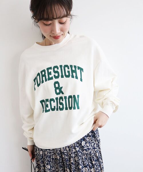 le.coeur blanc（ルクールブラン）の「ヴィンテージロゴスウェットプルオーバー（スウェット・レディース・ライトベージュ/チャコールグレー・38）」の15枚目の写真