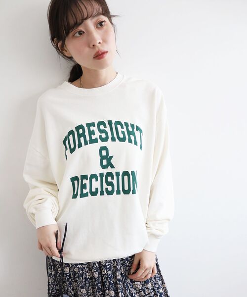 le.coeur blanc（ルクールブラン）の「ヴィンテージロゴスウェットプルオーバー（スウェット・レディース・ライトベージュ/チャコールグレー・38）」の16枚目の写真