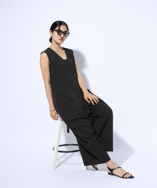 GLOBAL WORK（グローバルワーク）の「オールインワン/599691（つなぎ/オールインワン・レディース・ブラック/グレー・MEDIUM/LARGE）」の5枚目の写真