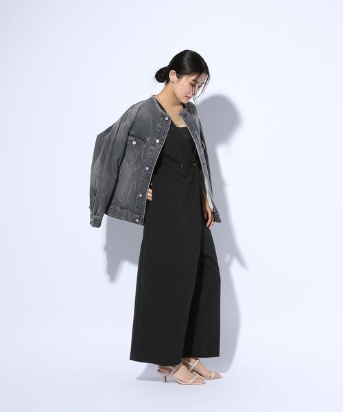 GLOBAL WORK（グローバルワーク）の「オールインワン/599691（つなぎ/オールインワン・レディース・ブラック/グレー・MEDIUM/LARGE）」の9枚目の写真